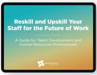 Cover art for eBook titled Reskill and Upskill Your Staff for the Future of Work